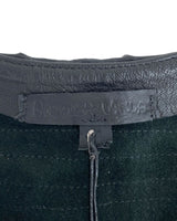 Chaleco crop en cuero en capas