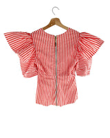 Blusa a rayas con vuelo