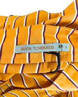 Falda a rayas con anudado