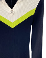 Saco canalé color block