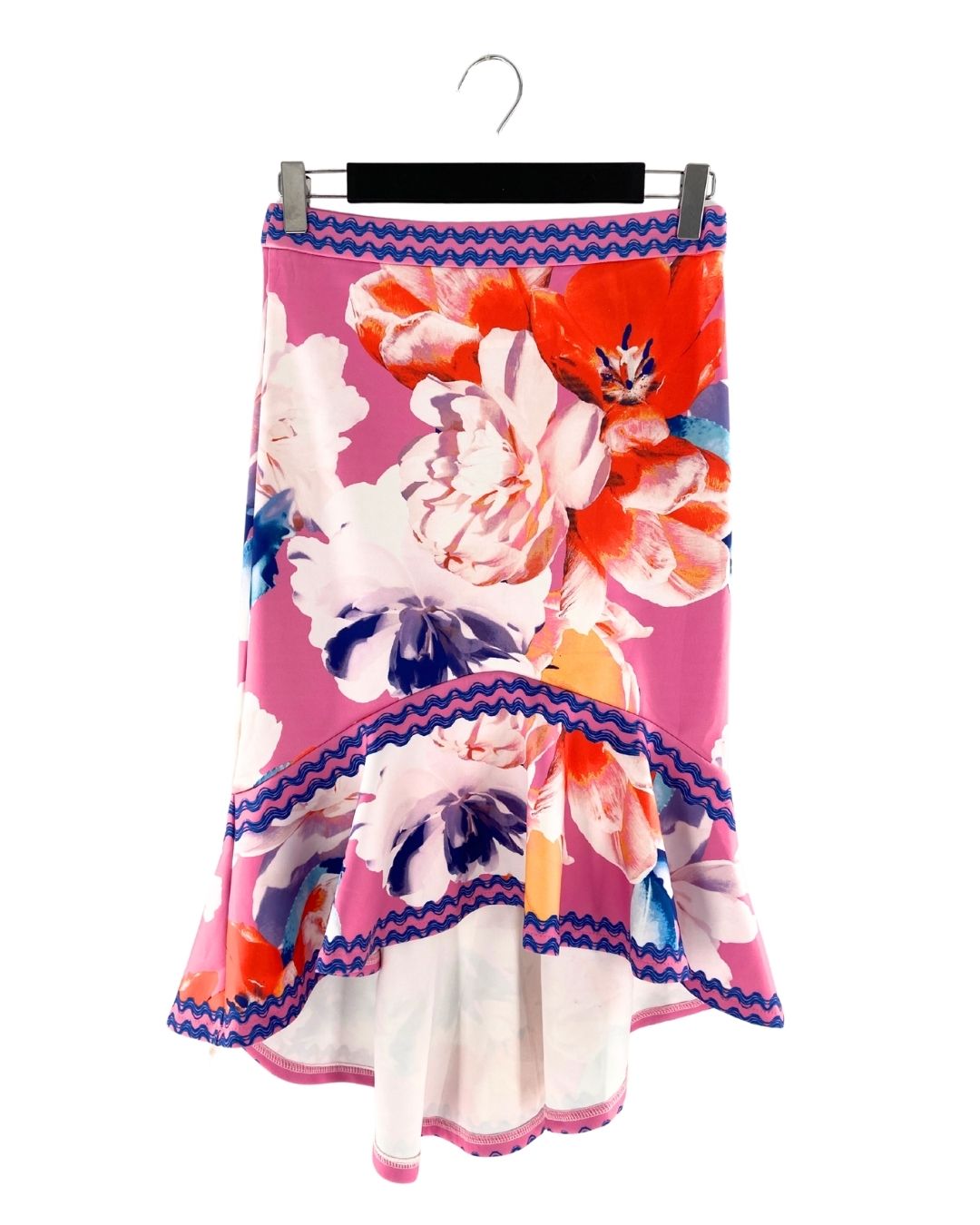 Falda midi high and low