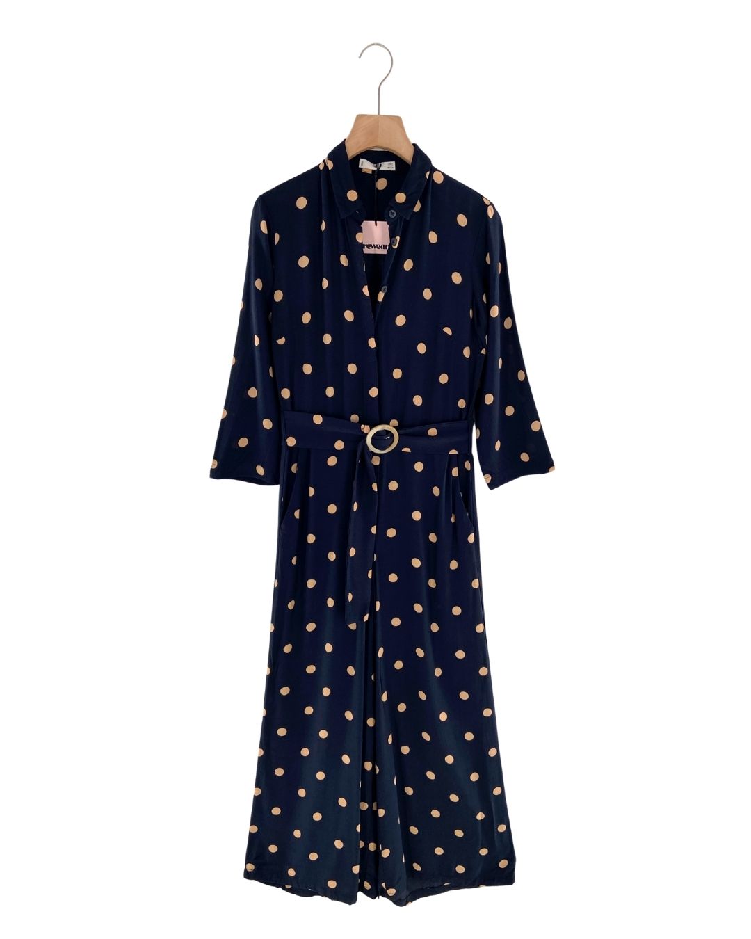 Maxi enterizo con cinturón