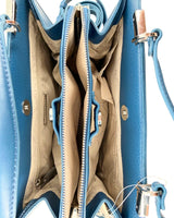 Cartera satchel con textura