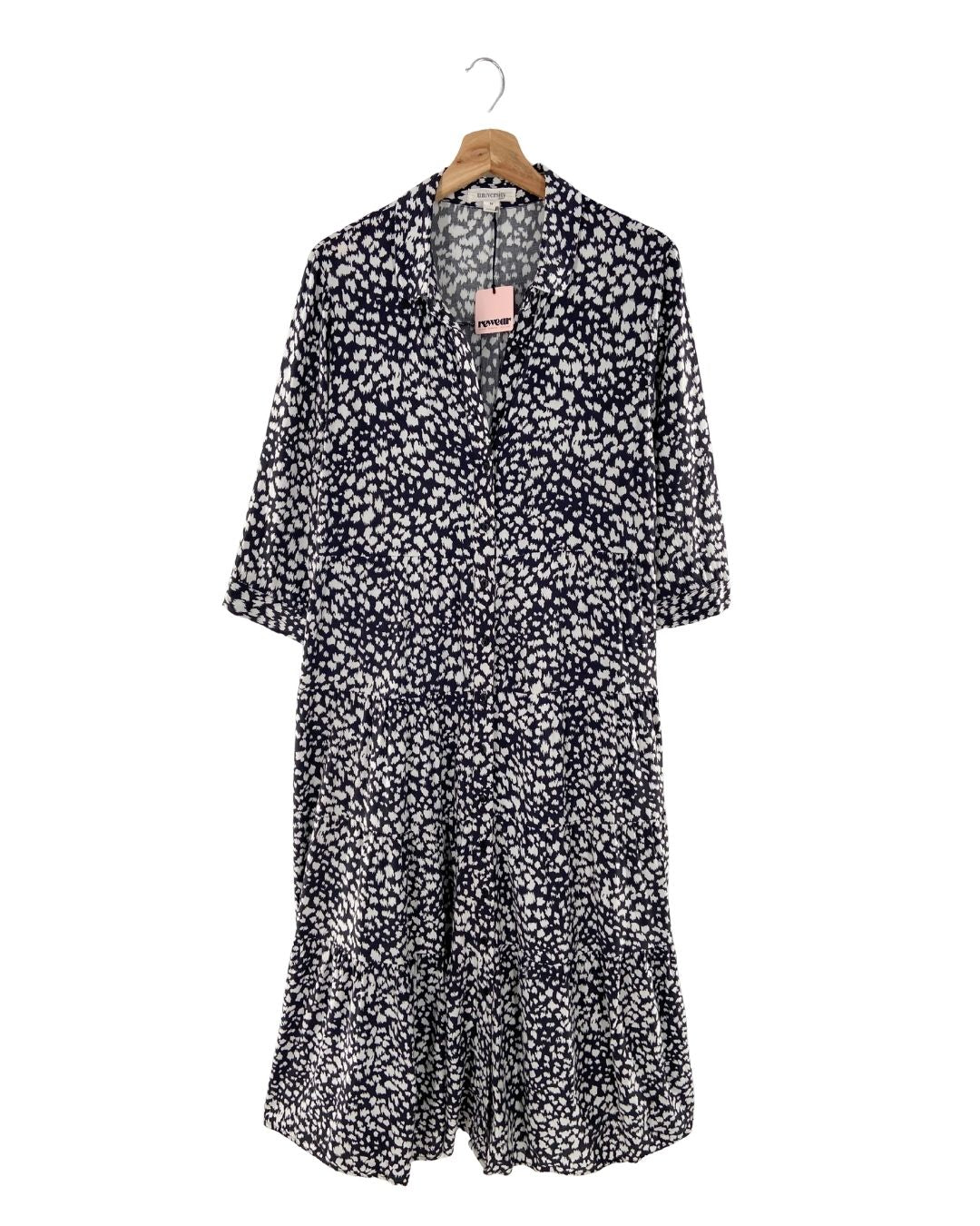 Maxi vestido manga 3/4 print
