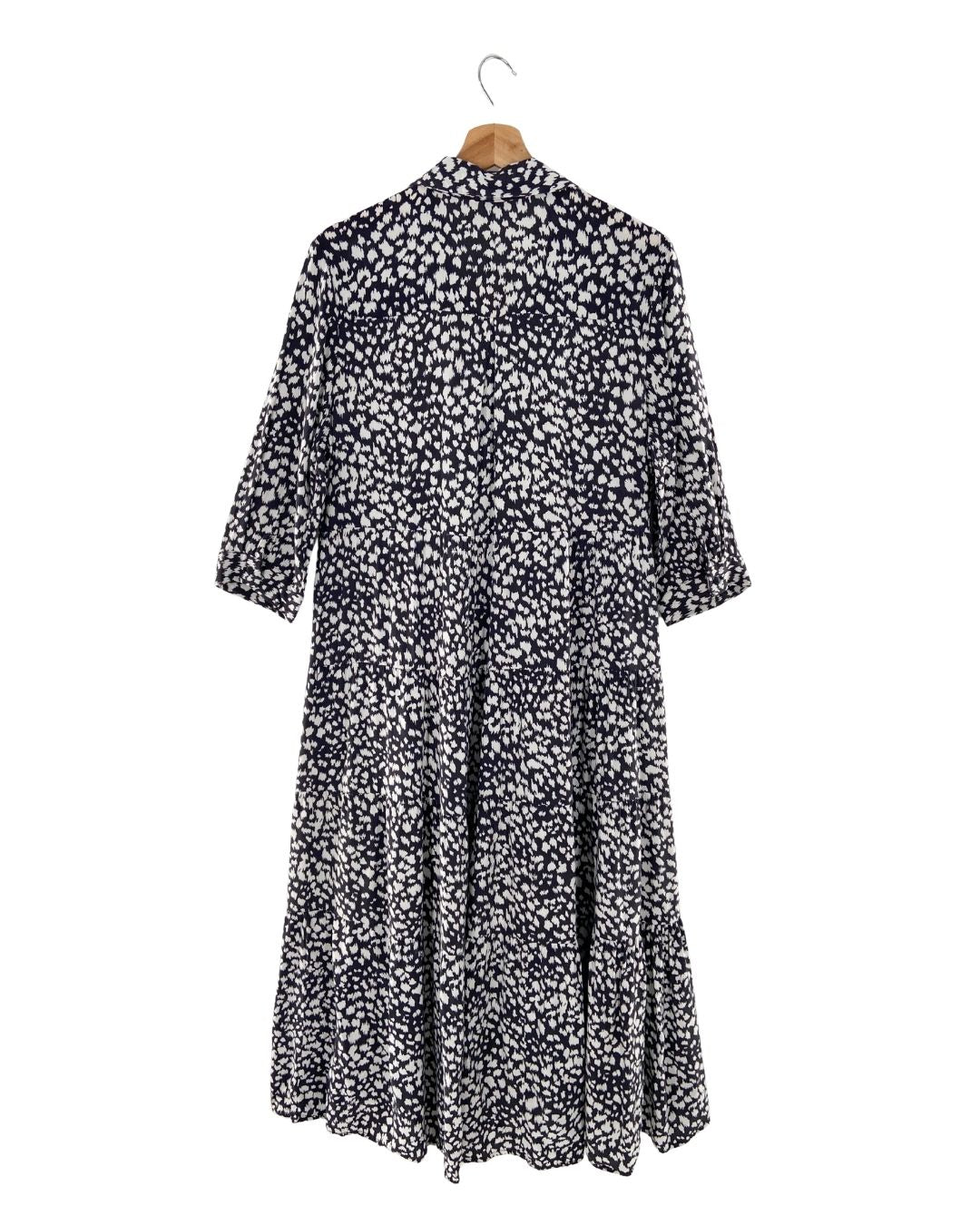 Maxi vestido manga 3/4 print
