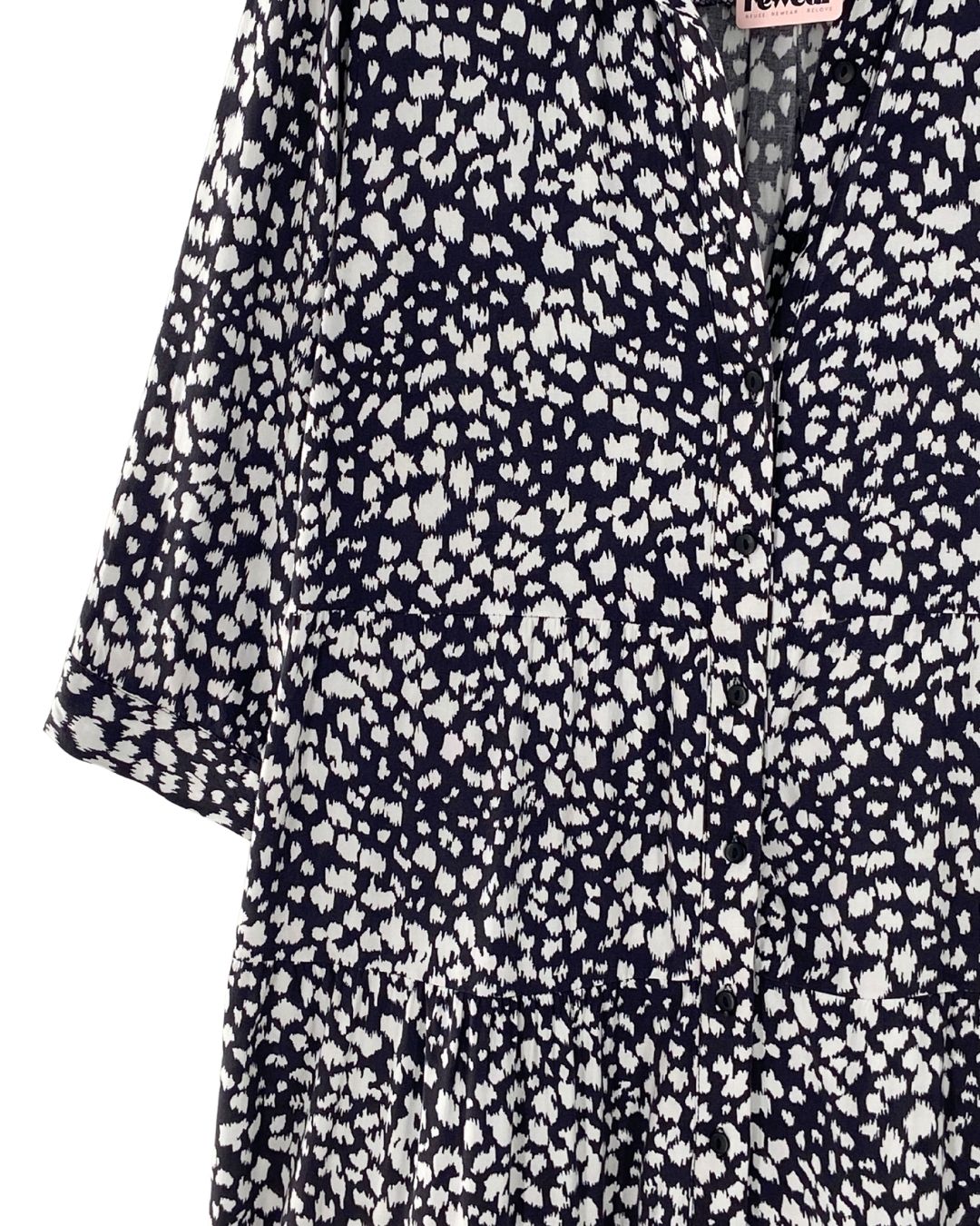 Maxi vestido manga 3/4 print