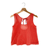 Blusa sleeveless translúcida