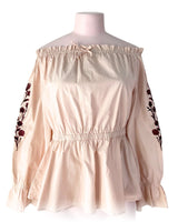 Blusa encauchada en cintura