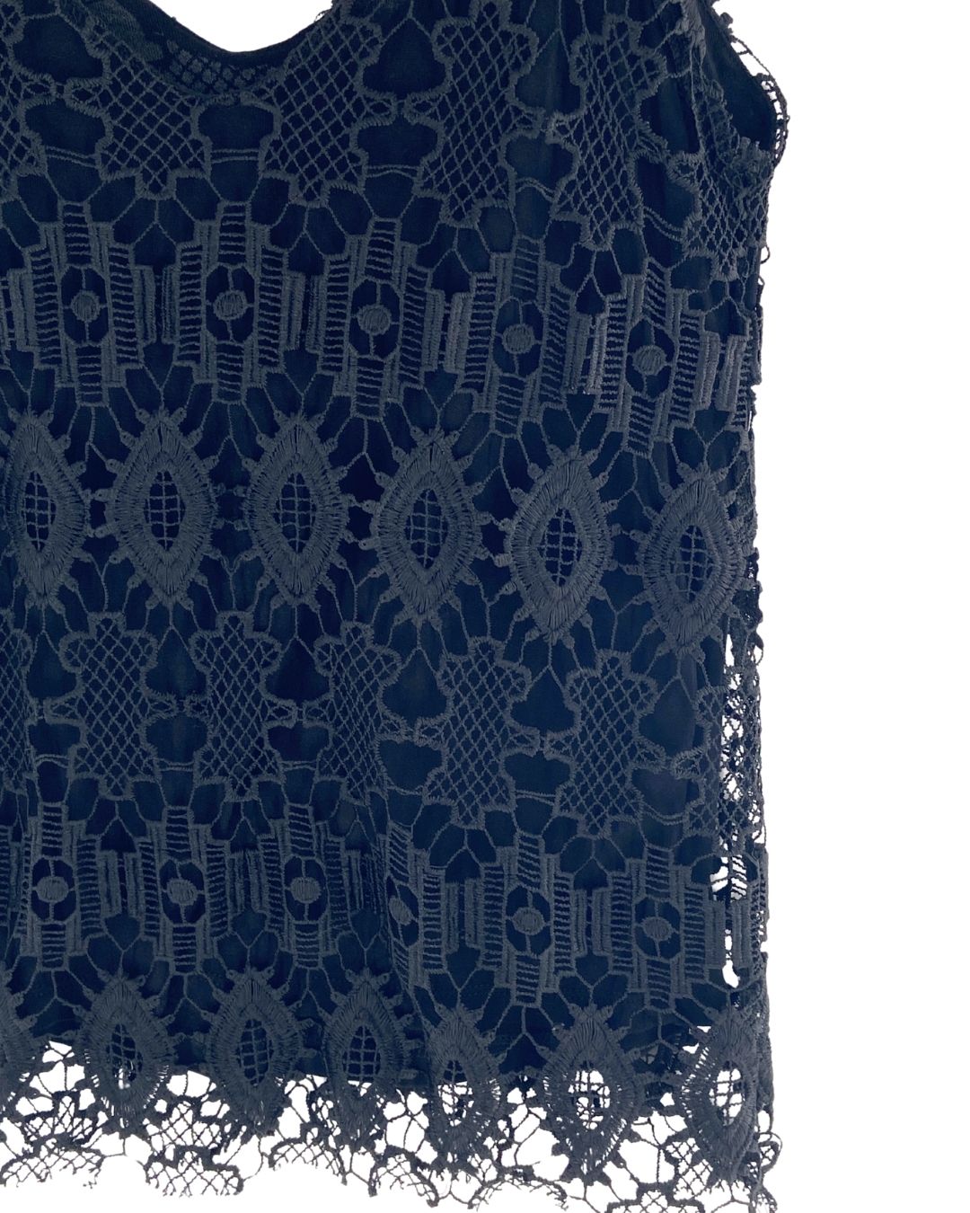 Blusa de tiras en guipure