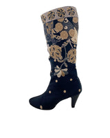 Botas caña alta print flores