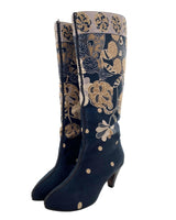 Botas caña alta print flores