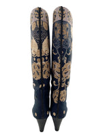 Botas caña alta print flores