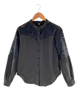 Camisa manga larga cuello mao