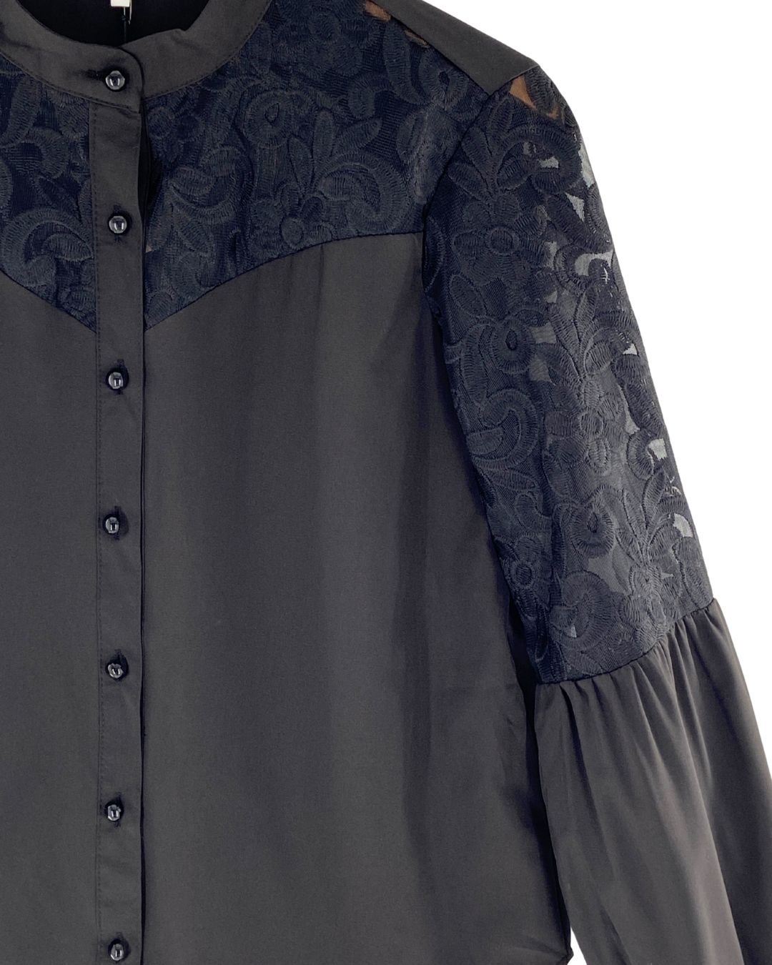 Camisa manga larga cuello mao