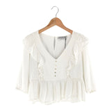 Blusa manga 3/4 con texura