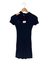 Vestido mini canalé cut out