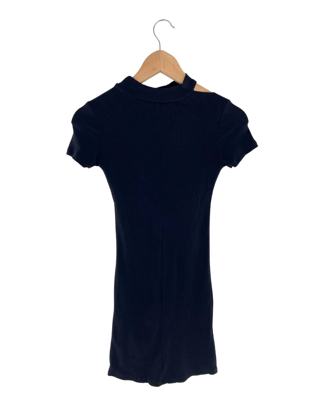 Vestido mini canalé cut out