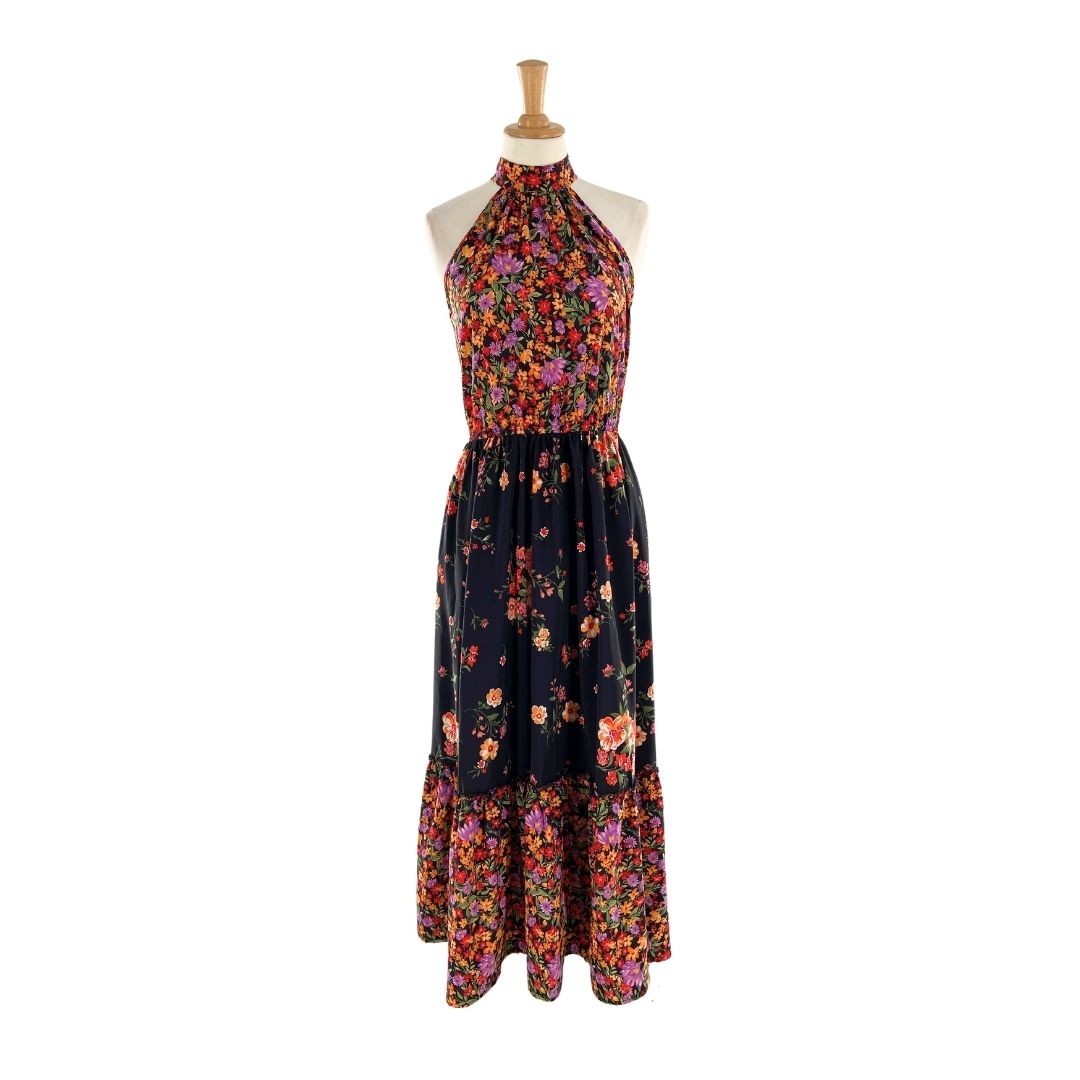 Maxi vestido cinturón anudado