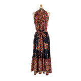 Maxi vestido cinturón anudado