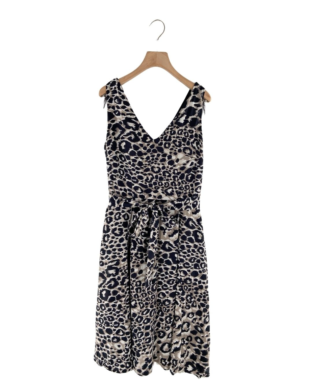Vestido midi animal print
