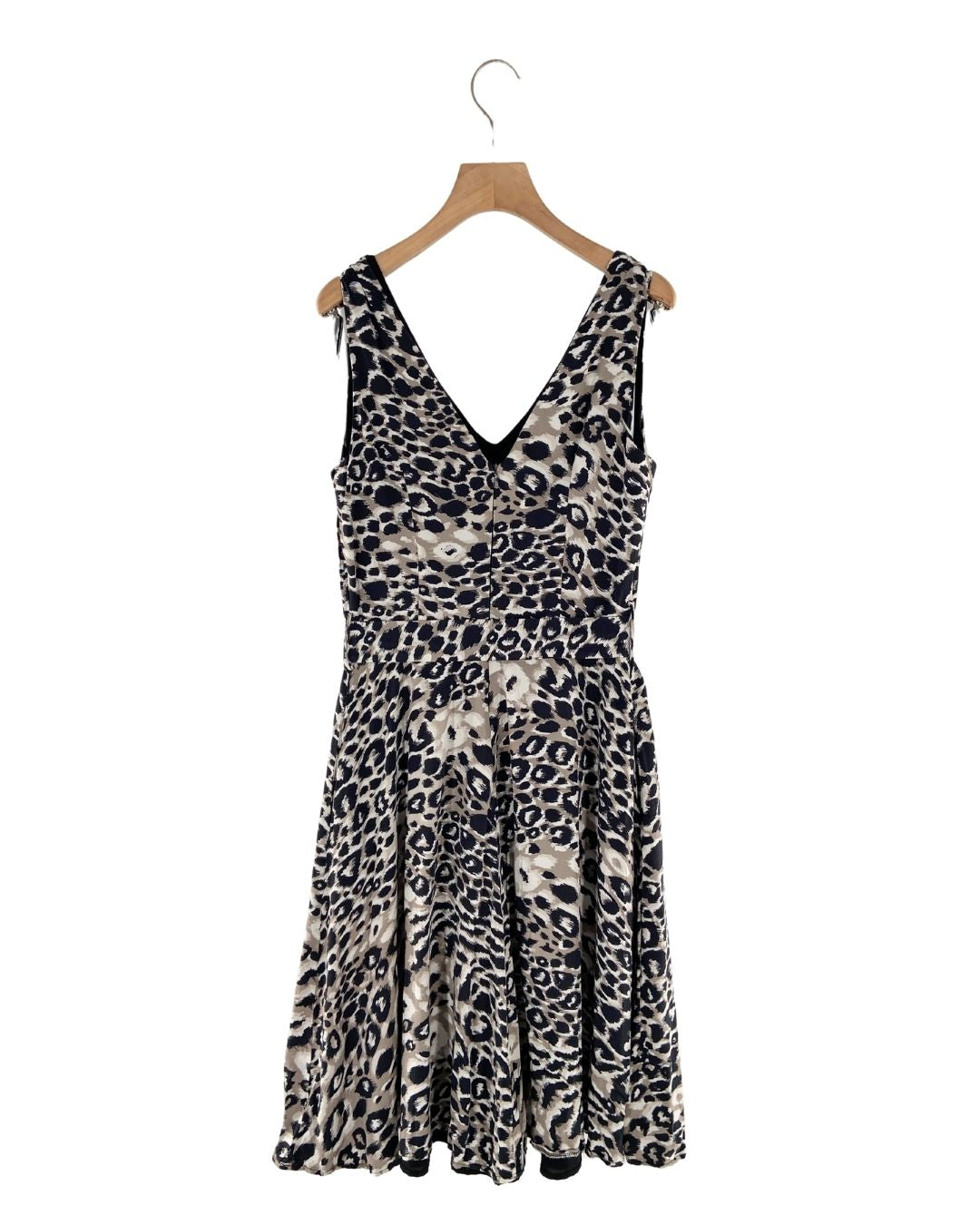 Vestido midi animal print