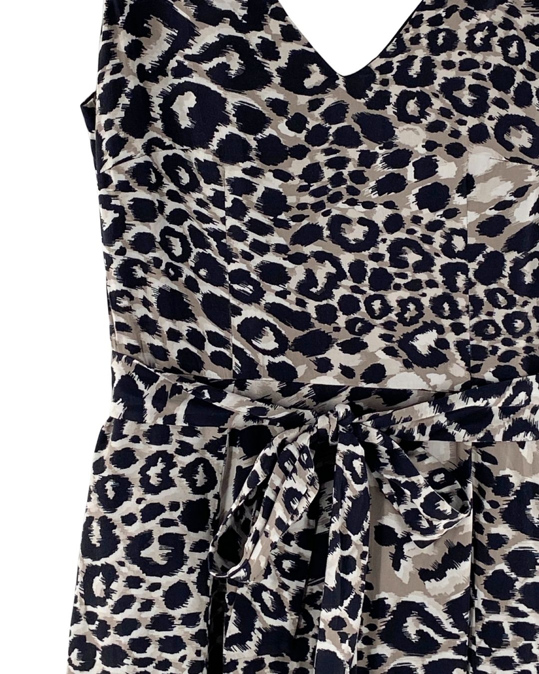 Vestido midi animal print