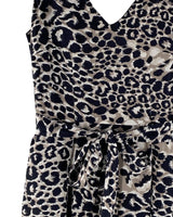 Vestido midi animal print