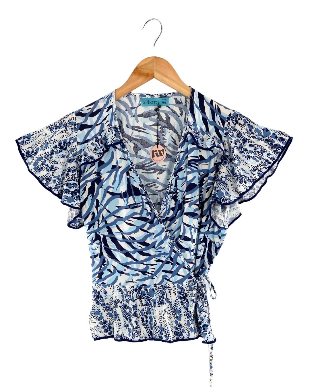 Set blusa wrap y falda