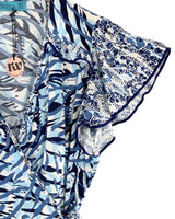 Set blusa wrap y falda