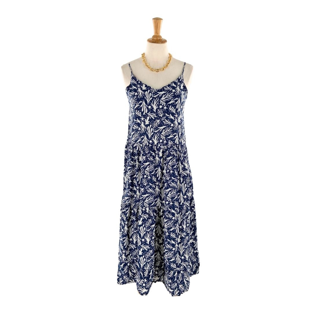 Vestido midi tiras ajustables
