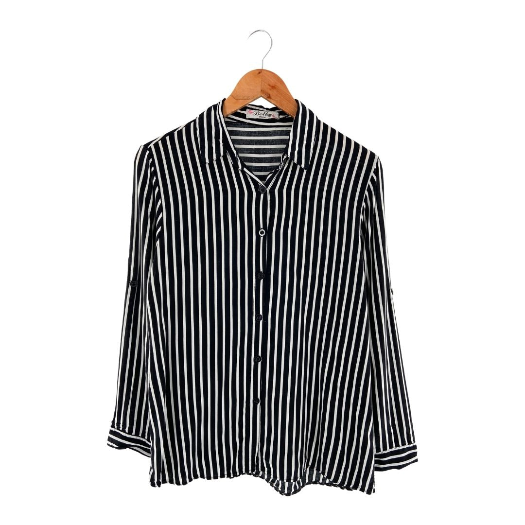 Camisa manga larga a franjas