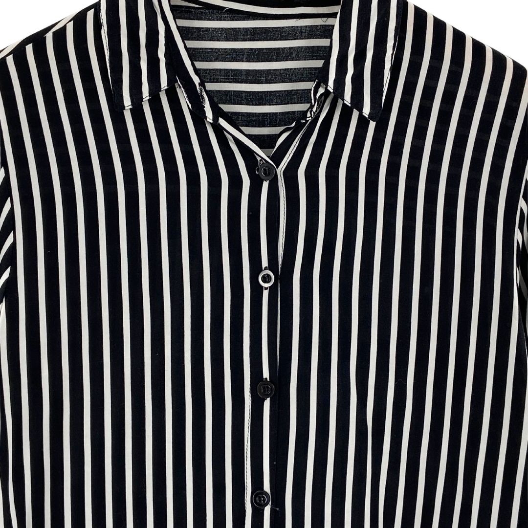 Camisa manga larga a franjas