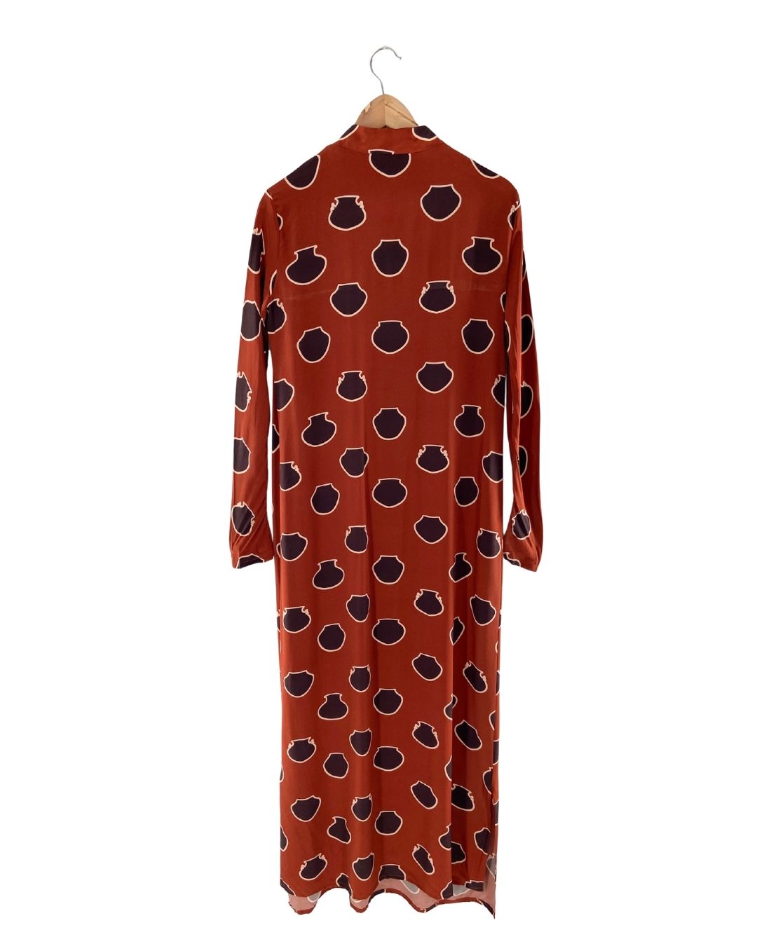 Maxi vestido en seda lace up