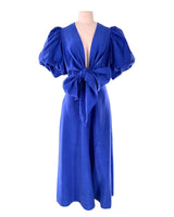 Maxi vestido manga globo