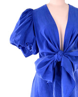 Maxi vestido manga globo