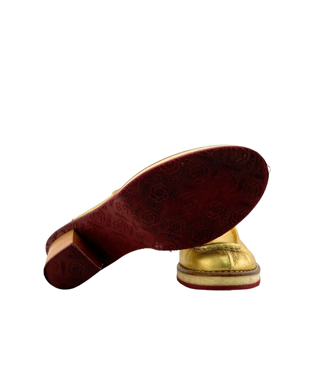 Mocasines con acabado metálico