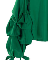 Blusa satinada magas panal