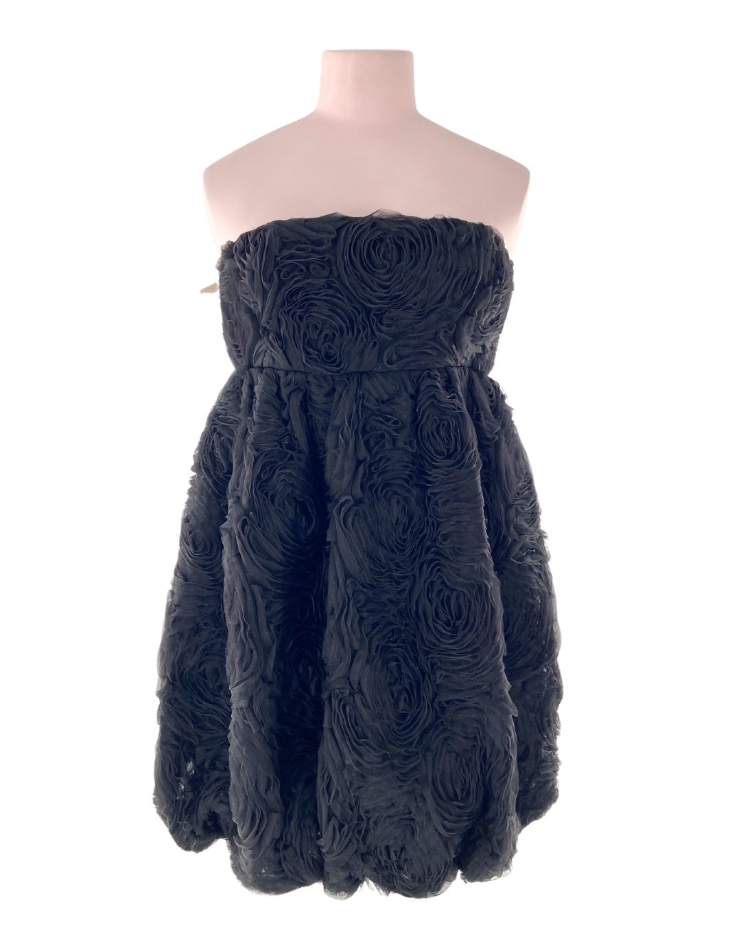 Vestido globo mini strapless
