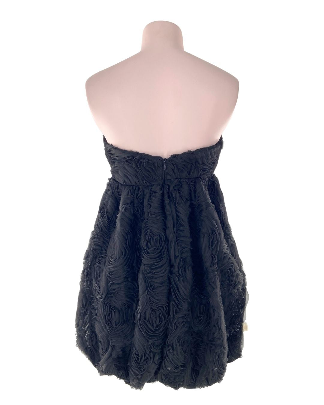 Vestido globo mini strapless