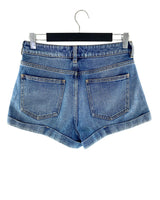 Short mom rigído mini en denim