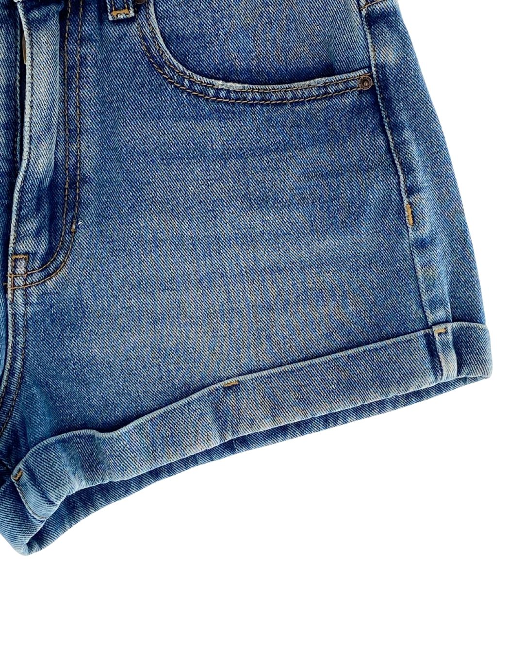 Short mom rigído mini en denim