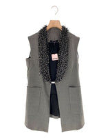 Chaleco midi con recamado