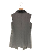 Chaleco midi con recamado