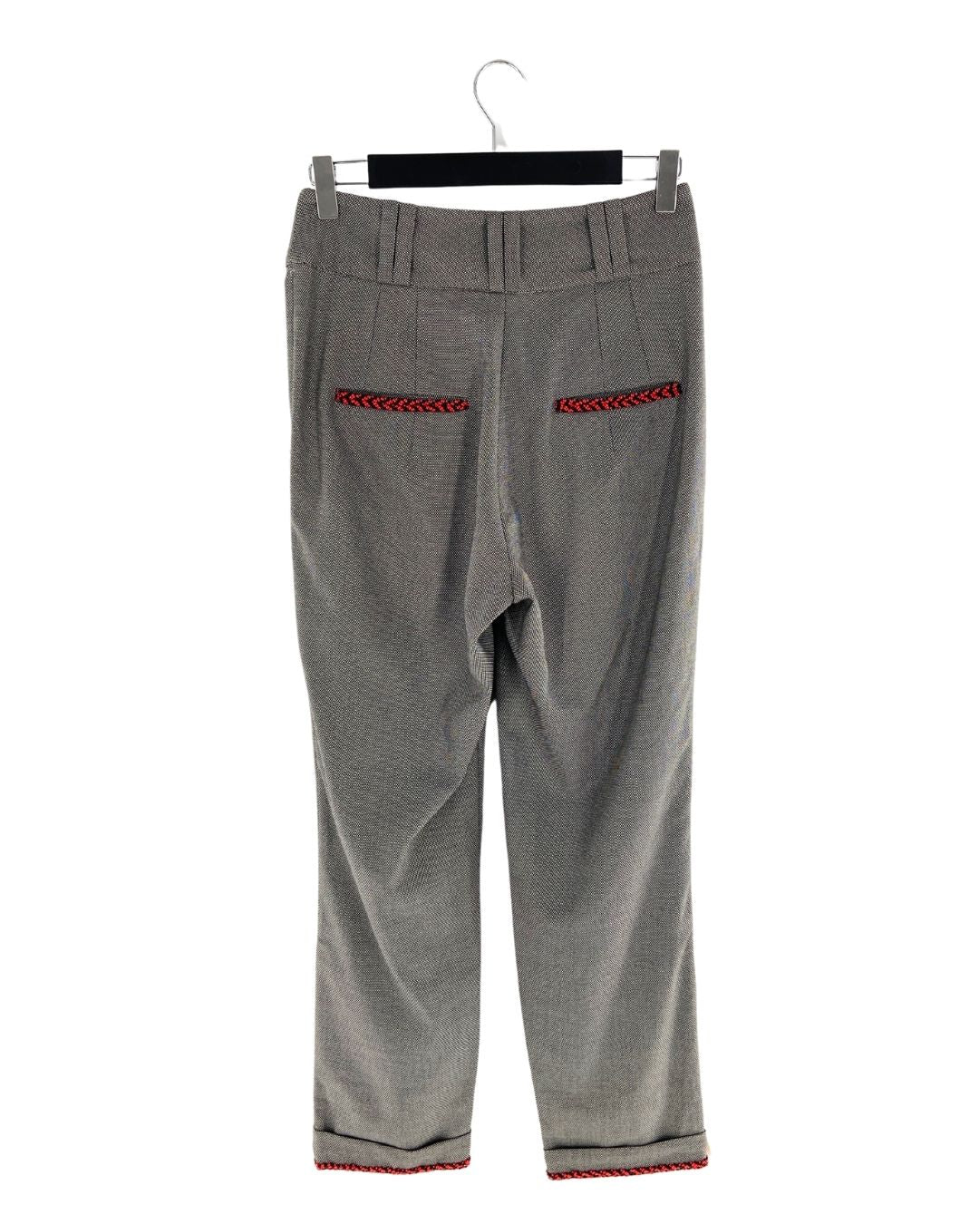 Pantalón sastre con recamado