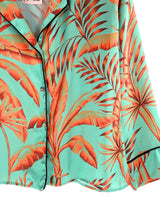 Camisa satinada manga larga