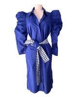Maxi vestido recto manga larga
