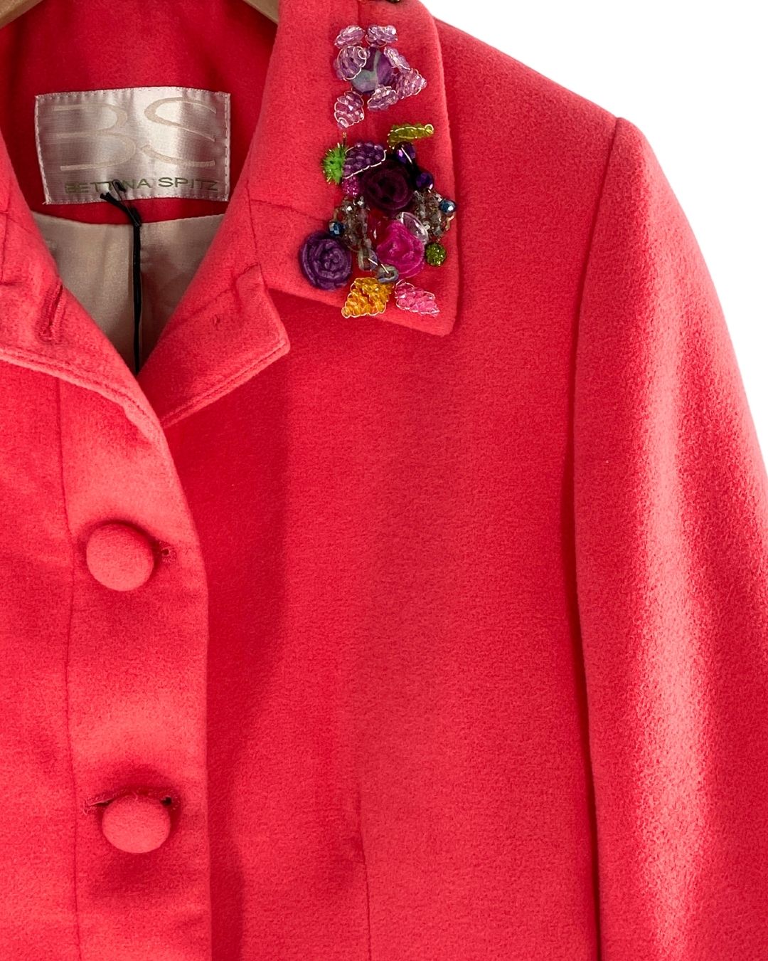 Chaqueta crop en paño