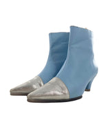 Botines punta plateada
