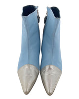 Botines punta plateada