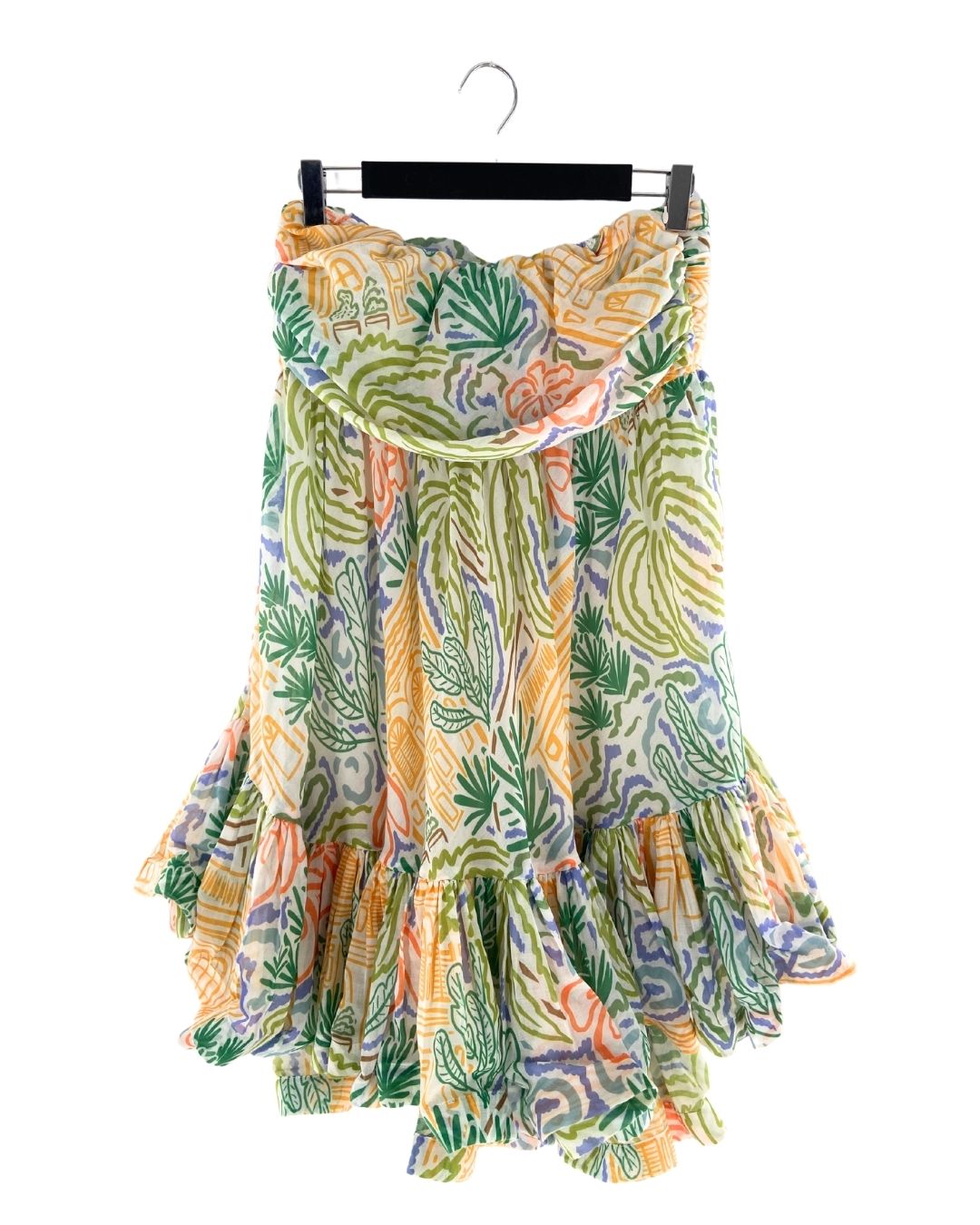 Vestido mini strapless